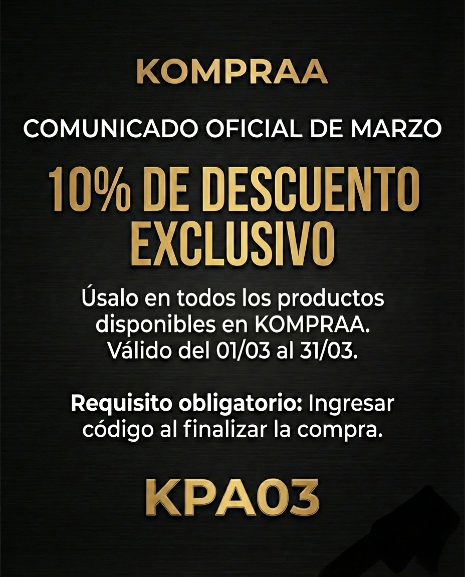 Kompraa - Comunicado oficial de Marzo: 10% de descuento exclusivo con código KPA03, válido del 01/03 al 31/03